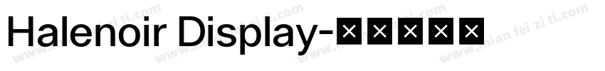 Halenoir Display字体转换